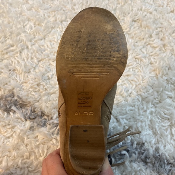 Size 8.5 Aldo Fringe Block Heeled Bootie - Picture 9 of 12